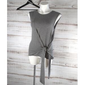 Vanessa Virginia Sleeveless Jersey Knit Tie Shirt Sz XSP